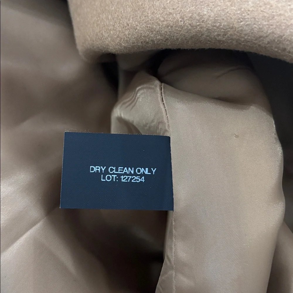 Michael Michael Kors Asymmetrical‎ Belted Wool Blend Camel Coat Size 2X